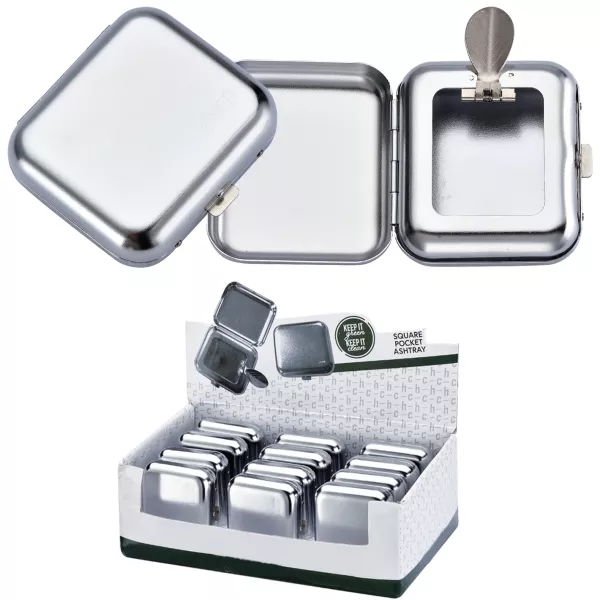 Taschenascher Square chrom VE 12