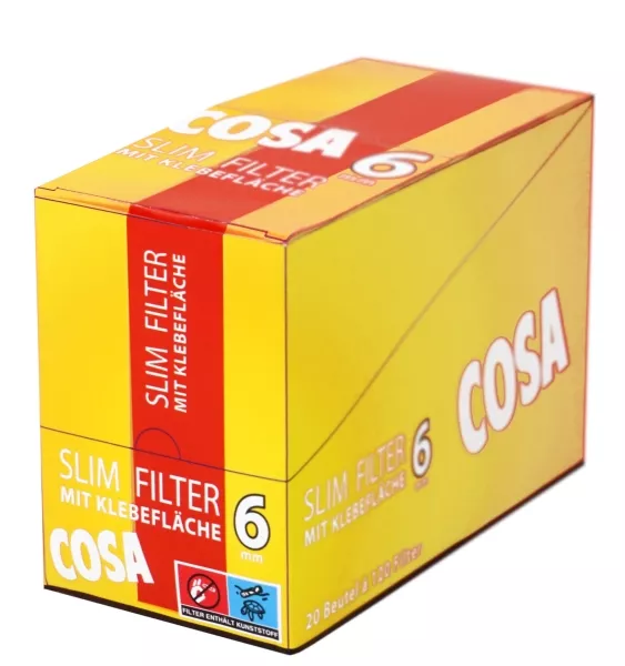 COSA Slimfilter 6mm mit Klebefl�che 20 x 120er