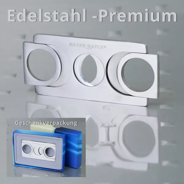 Edelstahl Zigarrencutter im Einzelschachtel