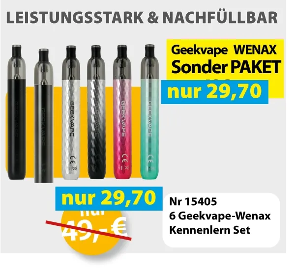 GEEKVAPE WENAX Paketangebot Inhalt 6 St�ck