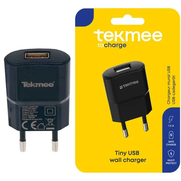 TekMee Ladestecker USB 110/230-5 V 1 A