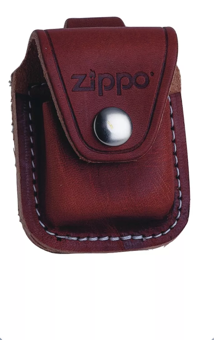Zippo Ledertasche braun Lasche