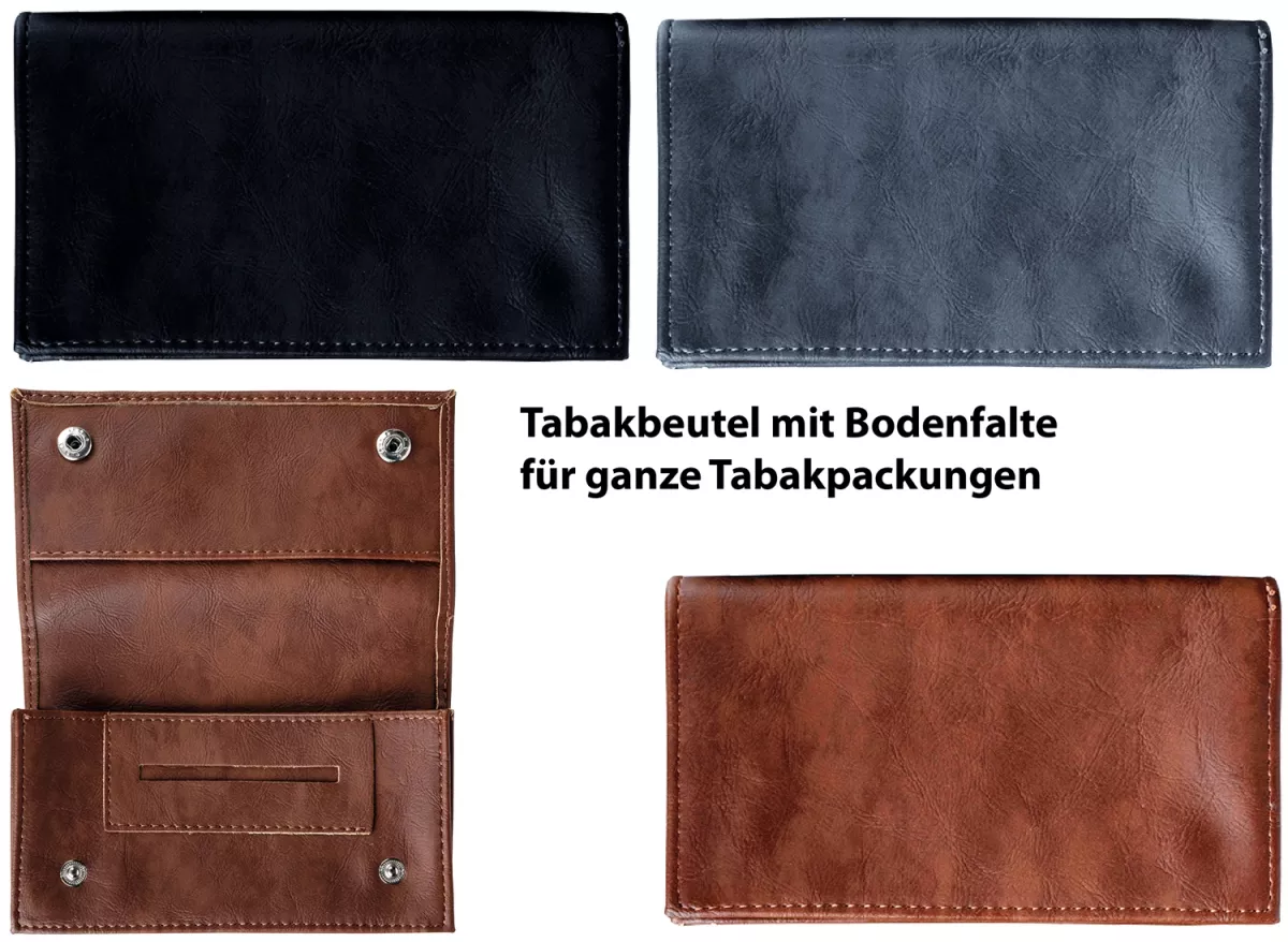 Feinschnittaschen Kunstleder mit Bodenfalte