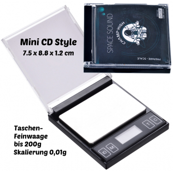 Feinwaage miniCD Optik bis 200g Sk 0,01g