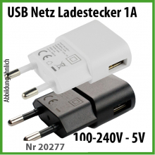 TekMee USB-Netz Universal Ladestecker 1000mA