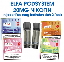 ELFA POD ELFBAR e-Shisha Tank-Kopf 20 mg Nikotin